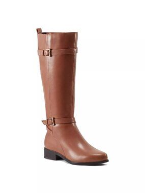 270$ Rockport Leather Harper Waterproof Casual Boots Women's Size 5 US Brown